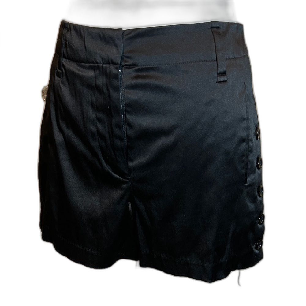 Forever 21 Black Satiny High Waisted Short Shorts Women's Size L